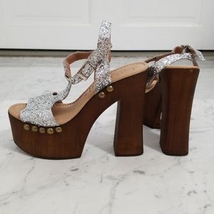 "SOLD" "Unlace" Glittering Platforms 37